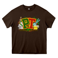 Chocolate Brown pt physical therapist juneteenth Heavy Core Tee - NancyCooperArtShop