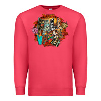 Cardinal Fall Vibes Premium Sweatshirt - CowhideDigitalArt