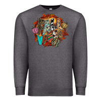 Charcoal Heather Fall Vibes Premium Sweatshirt - CowhideDigitalArt