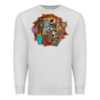 Dove Grey Fall Vibes Premium Sweatshirt - CowhideDigitalArt