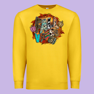 Fall Vibes Premium Sweatshirt Designed By Cowhidedigitalart