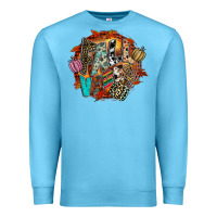 Ocean Blue Fall Vibes Premium Sweatshirt - CowhideDigitalArt