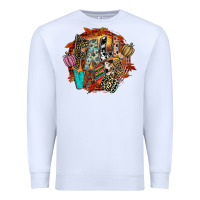 White Fall Vibes Premium Sweatshirt - CowhideDigitalArt