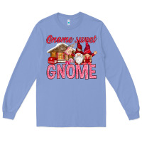 Colony Blue Gnome sweet gnome Valentine's Day Long Sleeve Tee - HowdyJamesFarm
