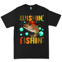 Black wishing i was fishing Premium Tee - MaliasSmallBusiness