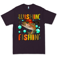 Plum wishing i was fishing Premium Tee - MaliasSmallBusiness