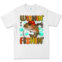 White wishing i was fishing Premium Tee - MaliasSmallBusiness