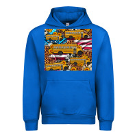 Cobalt school bus American flag sunflower cowhide leopard Urban Hoodie - Artiststas