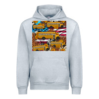 Heather Grey school bus American flag sunflower cowhide leopard Urban Hoodie - Artiststas