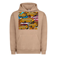 Pigment Burro school bus American flag sunflower cowhide leopard Urban Hoodie - Artiststas
