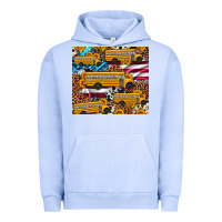 Pigment Grape Ice school bus American flag sunflower cowhide leopard Urban Hoodie - Artiststas