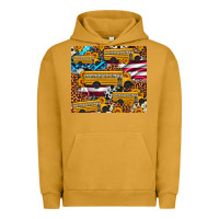 Pigment Peanut Butter school bus American flag sunflower cowhide leopard Urban Hoodie - Artiststas