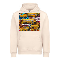 Sandshell school bus American flag sunflower cowhide leopard Urban Hoodie - Artiststas