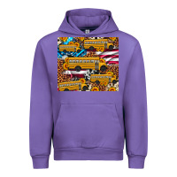 Tulip school bus American flag sunflower cowhide leopard Urban Hoodie - Artiststas