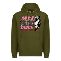 Army Green let's do this girls soccer Premium Hoodie - FaDigitalArtStudio