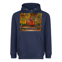 Navy Farm Life Rooster Heavyweight Hoodie - CowhideDigitalArt