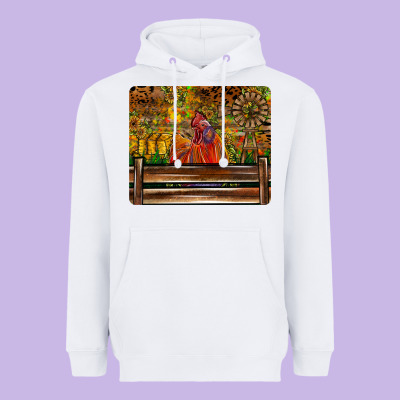 Farm Life Rooster Heavyweight Hoodie Designed By Cowhidedigitalart