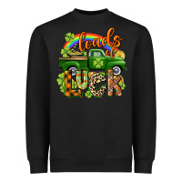 Black Loads of luck Heavyweight Sweatshirt - CowGirlArtShop