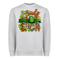 Heather Grey Loads of luck Heavyweight Sweatshirt - CowGirlArtShop