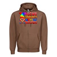 Chestnut Love Gnomes No Bounds Zipper Hoodie - BundleAndBundleShop