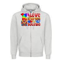 Dove Grey Love Gnomes No Bounds Zipper Hoodie - BundleAndBundleShop