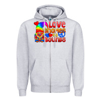 Heather Grey Love Gnomes No Bounds Zipper Hoodie - BundleAndBundleShop