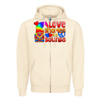 Sandshell Love Gnomes No Bounds Zipper Hoodie - BundleAndBundleShop