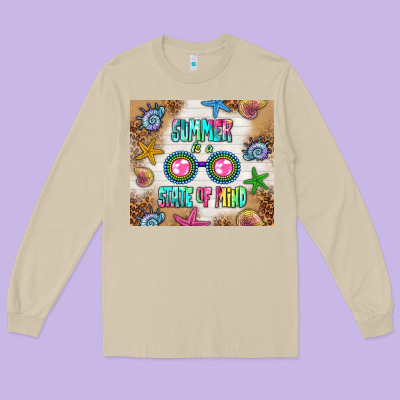 Summer Is A State Of Mind Long Sleeve Tee Designed By Tumblerdesignbyshophia