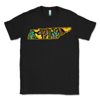 Black Western Tenessee Map Sunflower Pattern Classic Tee - Bettercallsaul