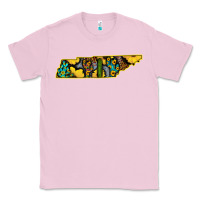 Bubblegum Pink Western Tenessee Map Sunflower Pattern Classic Tee - Bettercallsaul