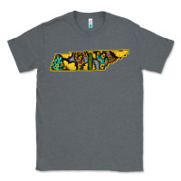 Charcoal Heather Western Tenessee Map Sunflower Pattern Classic Tee - Bettercallsaul