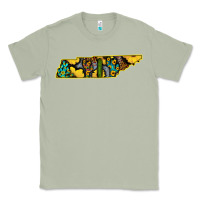 Matcha Western Tenessee Map Sunflower Pattern Classic Tee - Bettercallsaul