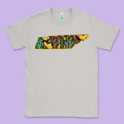 Western Tenessee Map Sunflower Pattern Classic Tee Designed By Bettercallsaul