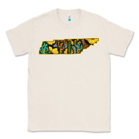 Natural Western Tenessee Map Sunflower Pattern Classic Tee - Bettercallsaul