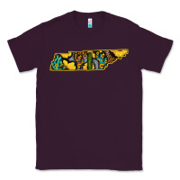 Plum Western Tenessee Map Sunflower Pattern Classic Tee - Bettercallsaul