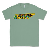 Sage Western Tenessee Map Sunflower Pattern Classic Tee - Bettercallsaul