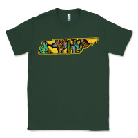 Sports Green Western Tenessee Map Sunflower Pattern Classic Tee - Bettercallsaul