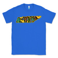 True Royal Western Tenessee Map Sunflower Pattern Classic Tee - Bettercallsaul