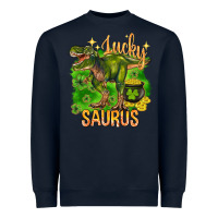 Navy St. Patrick's day lucky Saurus Heavyweight Sweatshirt - HowdyJamesFarm