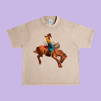 Cowboy Rodeo Urban Heavy Tee Designed By Jahusdesignshop