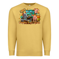 Antique Gold Farm Happy Fall Y'all Premium Sweatshirt - CowhideDigitalArt