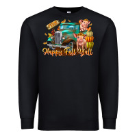 Black Farm Happy Fall Y'all Premium Sweatshirt - CowhideDigitalArt