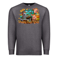Charcoal Heather Farm Happy Fall Y'all Premium Sweatshirt - CowhideDigitalArt