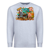 Heather Grey Farm Happy Fall Y'all Premium Sweatshirt - CowhideDigitalArt