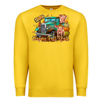 Lemon Farm Happy Fall Y'all Premium Sweatshirt - CowhideDigitalArt