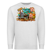 Oatmeal Heather Farm Happy Fall Y'all Premium Sweatshirt - CowhideDigitalArt