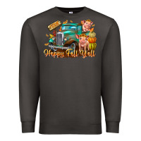 Smoke Farm Happy Fall Y'all Premium Sweatshirt - CowhideDigitalArt