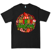 Black merry leopard merry christmas Premium Tee - MaliasSmallBusiness
