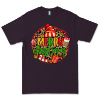 Plum merry leopard merry christmas Premium Tee - MaliasSmallBusiness