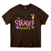 Chocolate Brown my bus full of sweet hearts Heavy Core Tee - MaliasSmallBusiness